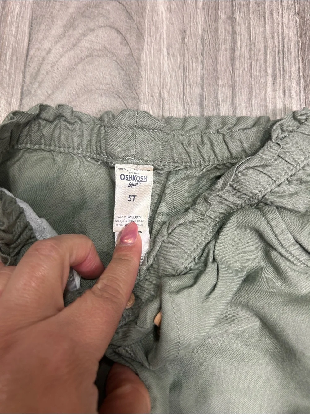 Oshkosh B'gosh Toddler Girls Green Capri Pants 5T